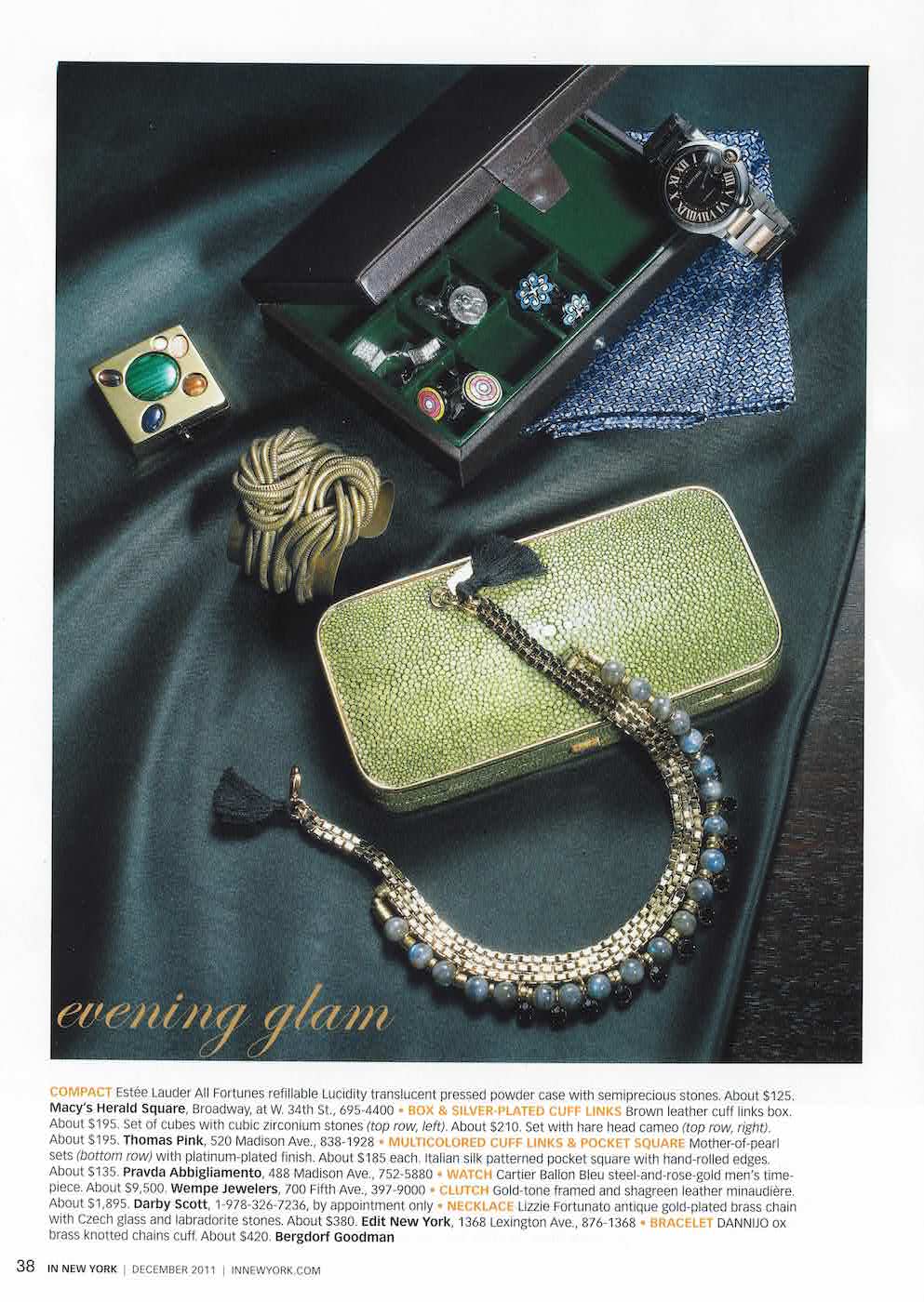 Green Minaudière from Darby Scott in IN New York Magazine