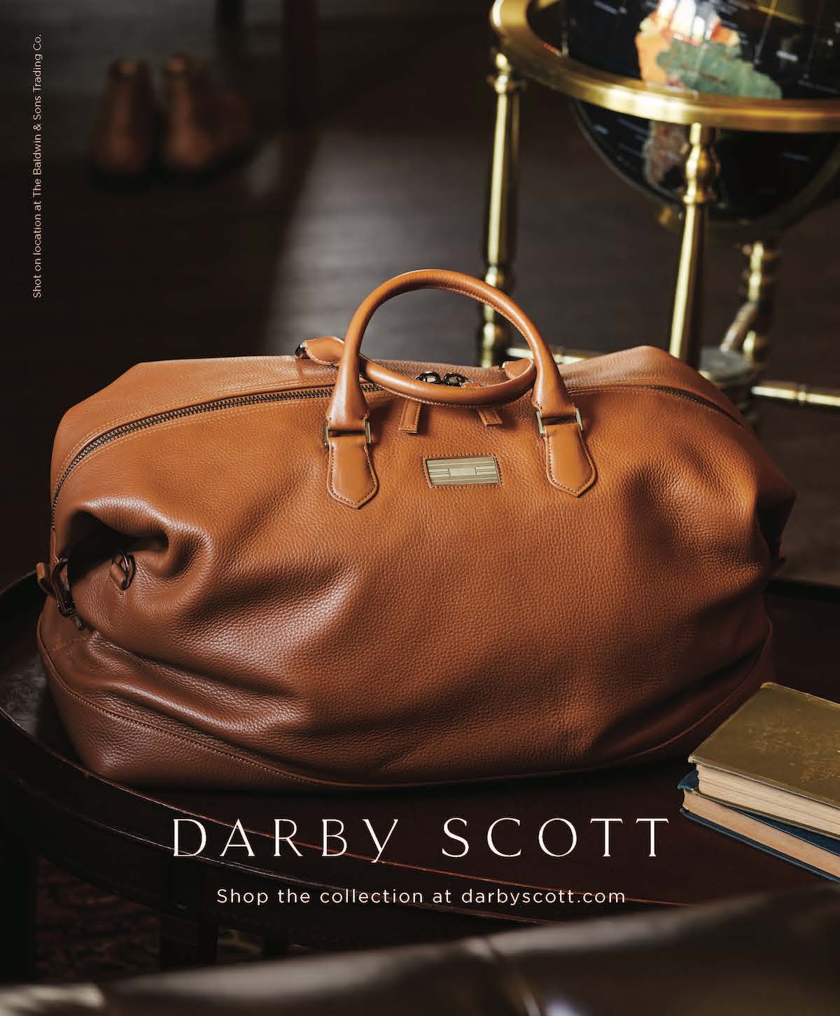 Cognac Leather Aspen Travel Bag as seen in Esquires Big Black Book - Darby Scott