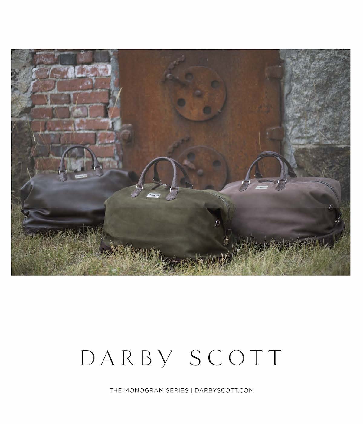 Three Aspen Travel Bags by Darby Scott seen in Esquire's Big Black Book