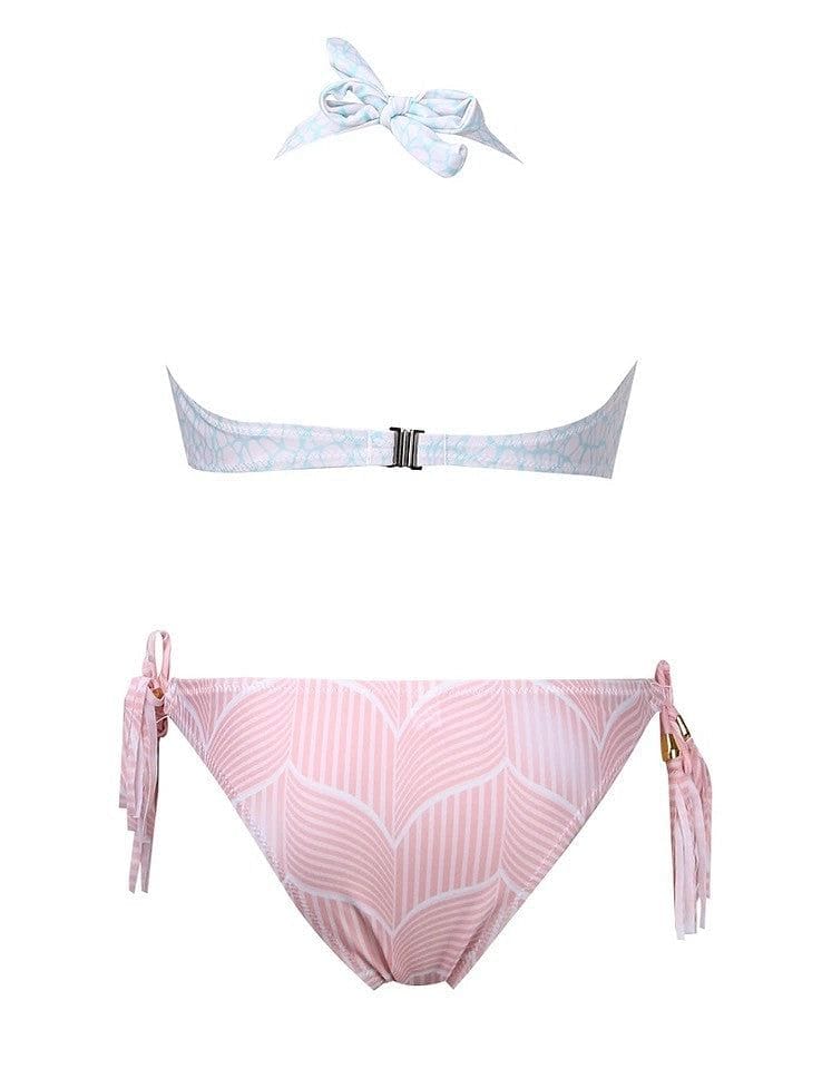 Laced-up front Halter Bikini top/String side Bikini bottom – RCDCessentials