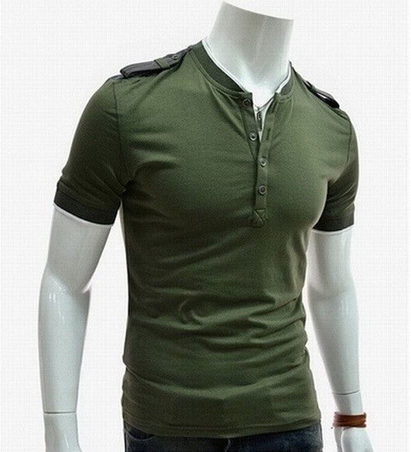 Short Sleeve Military style Henley Shirt – RCDCessentials