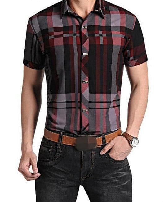 Men's Short Sleeve Plaid Shirt – RCDCessentials