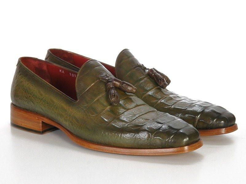 green crocodile shoes