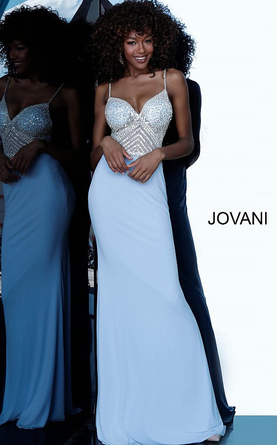 light blue jovani dress