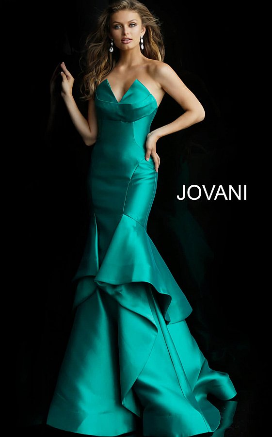 jovani strapless mermaid dress