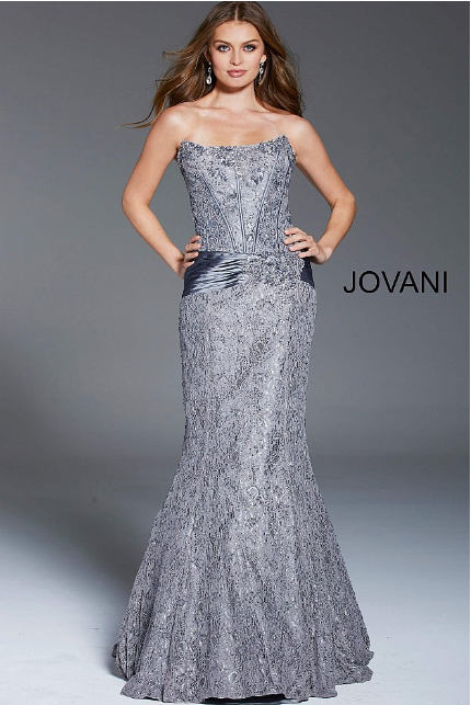 jovani gunmetal dress