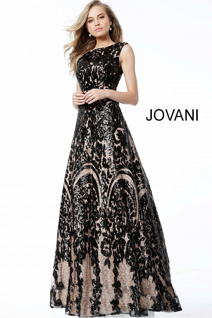 jovani black sequin dress