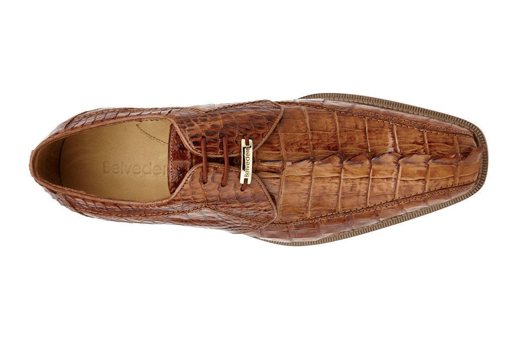 Colombo Camel Crocodile Belvedere Shoes 