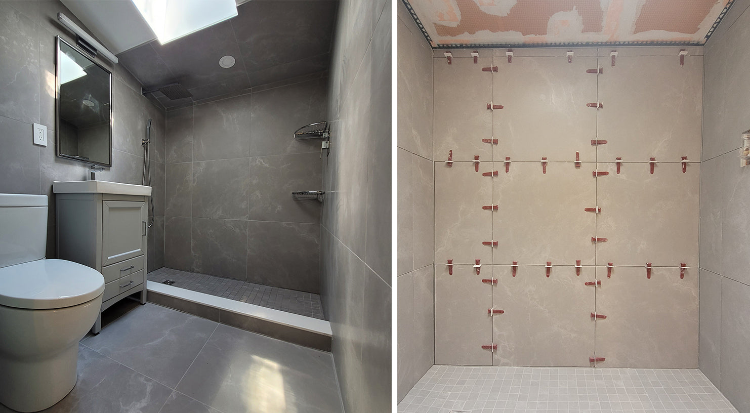 Shower Tile Install with Perfect Level Master