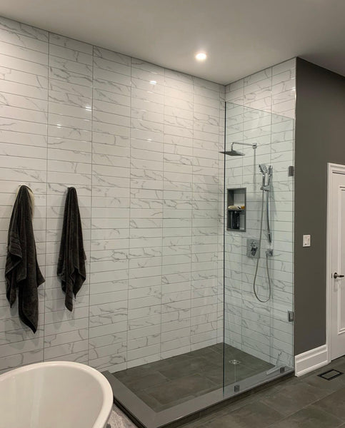 Bathroom Tiled Accent Wall