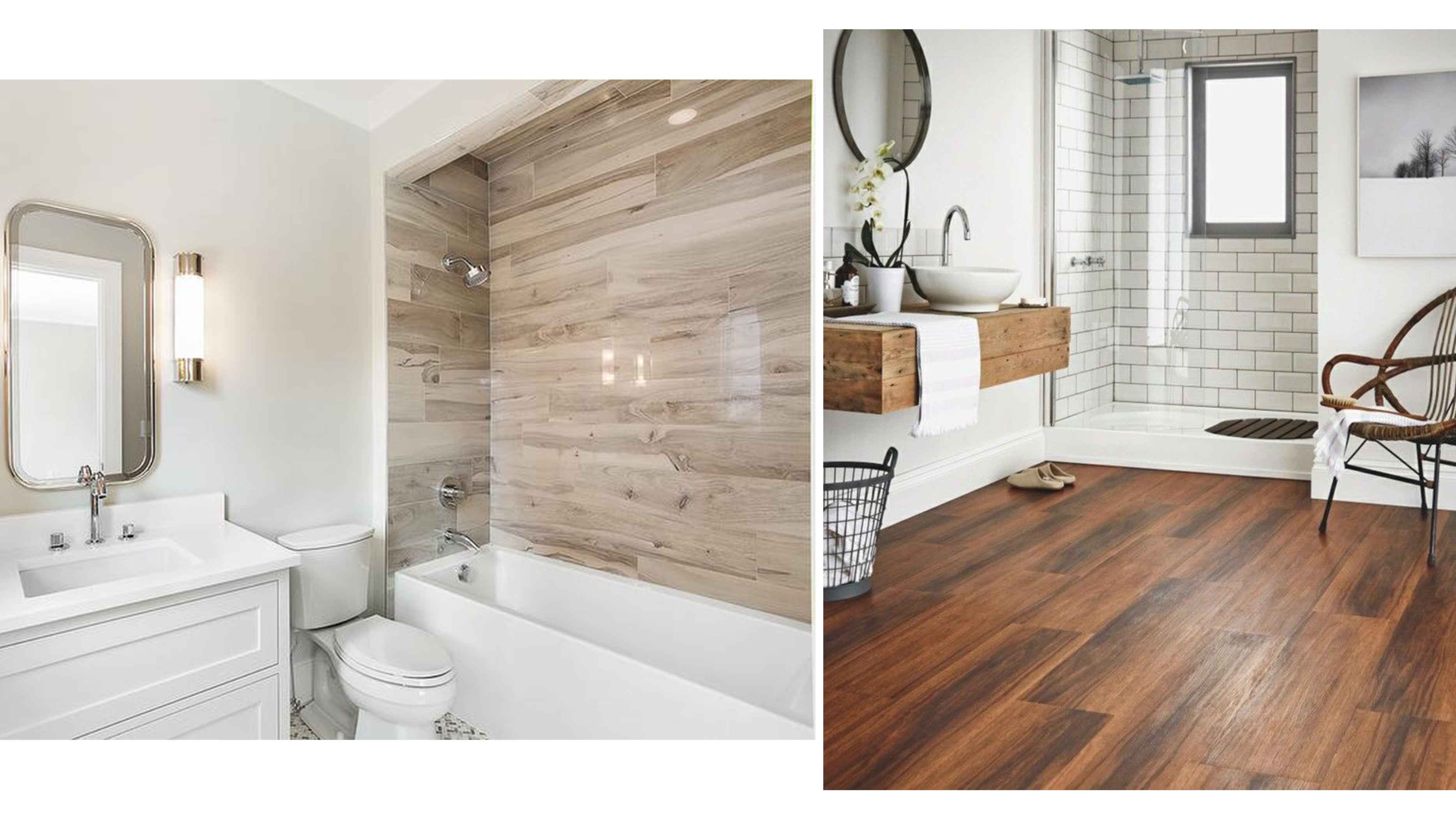 Wood Tile bathroom