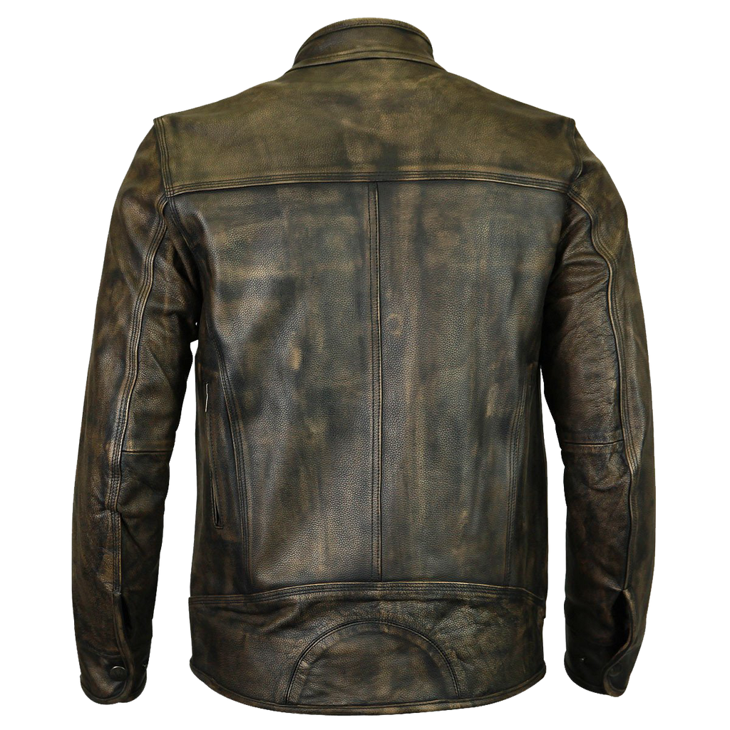 HMM545DB Distressed Brown Classic Biker Leather Jacket – Daytona Bikers ...