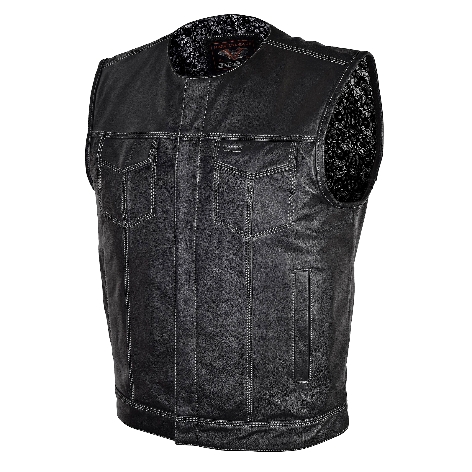 unik leather vest gun pocket