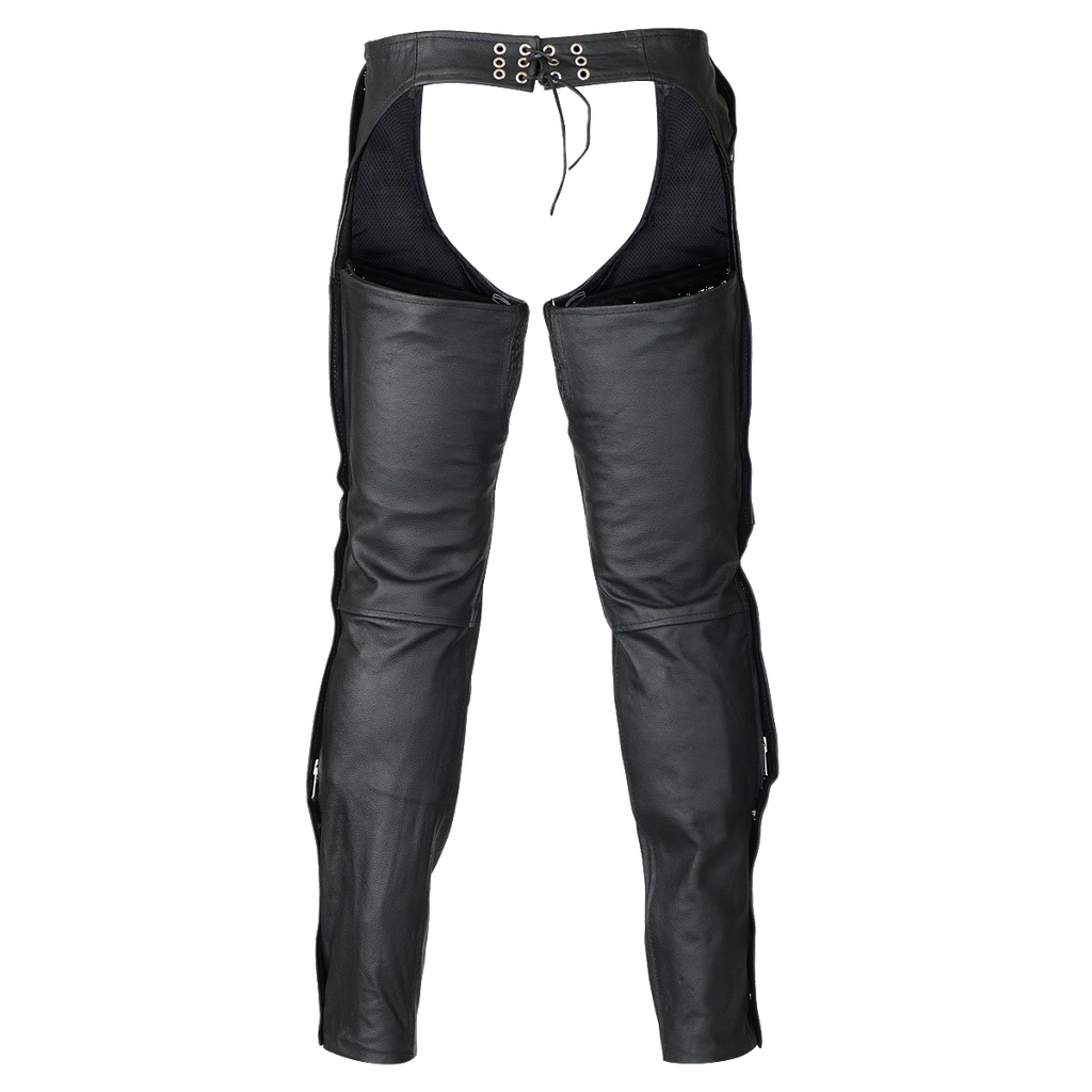 VL804S Zip-Out Insulated Pant Style Zipper Pocket Leather Chaps ...