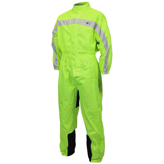 RS5004 One Piece High Visibility Yellow Motorcycle Rain Gear