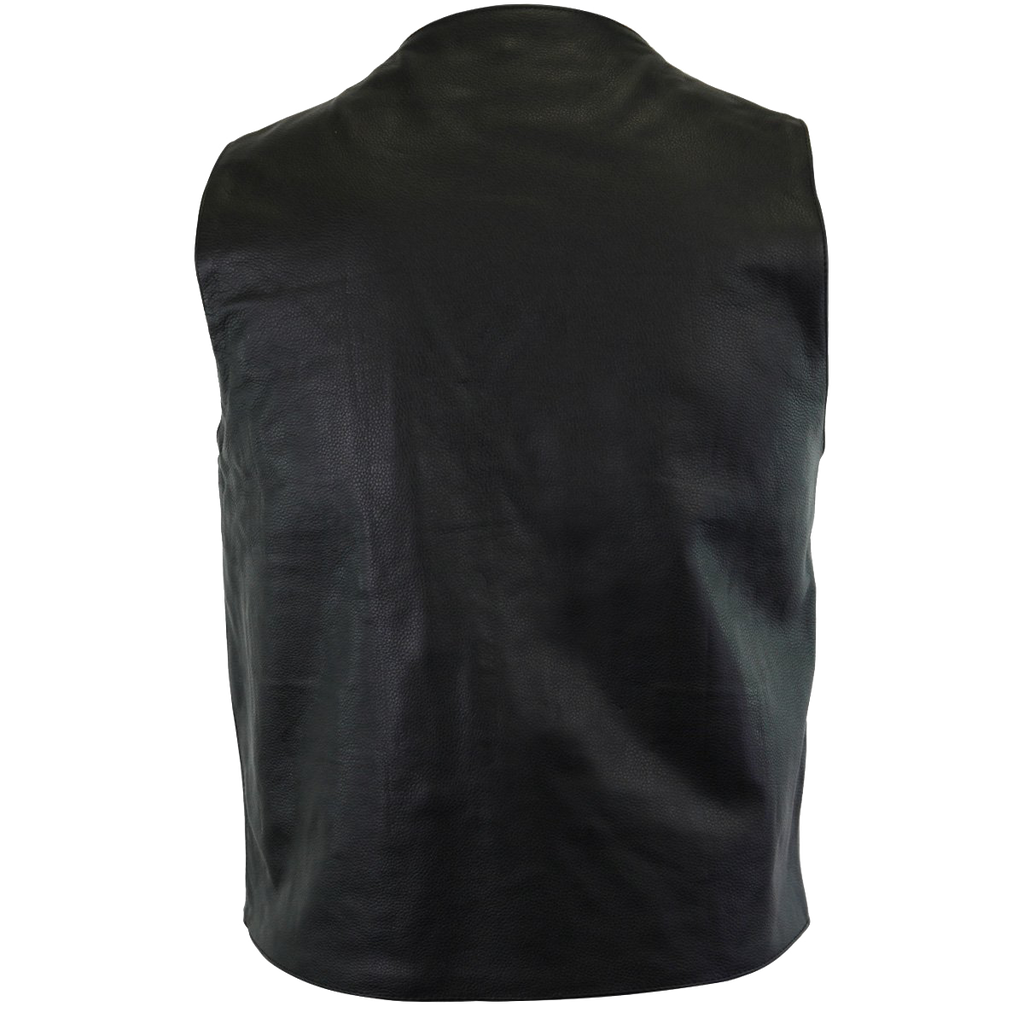 VL917 Vance Leather Men's Concealment Leather Plain Side Vest – Daytona ...