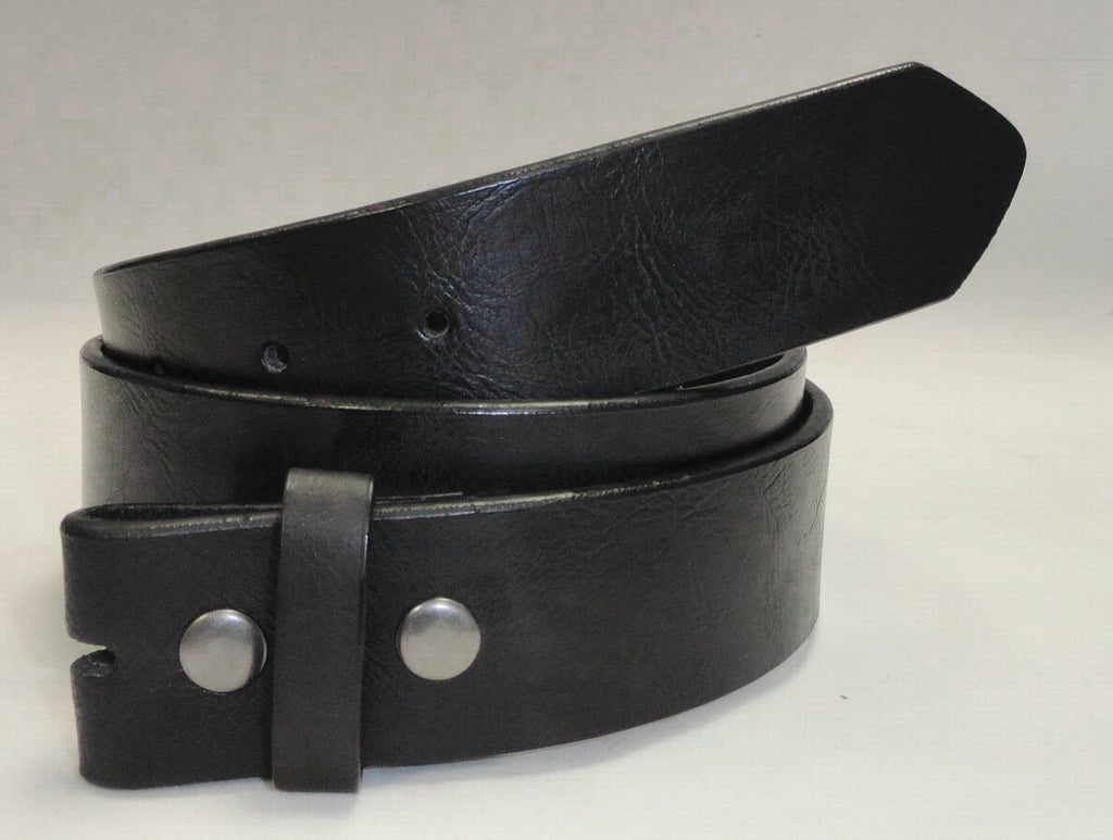 Wholesale Grained LEATHER SNAP ON BELT STRAP Black color Belt buckle b – www.semadata.org