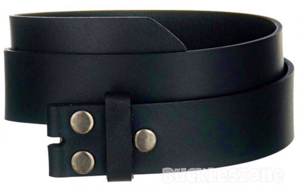 Wholesale Genuine Cowhide Leather Snap on Strap Belt Black WN33BK – 0