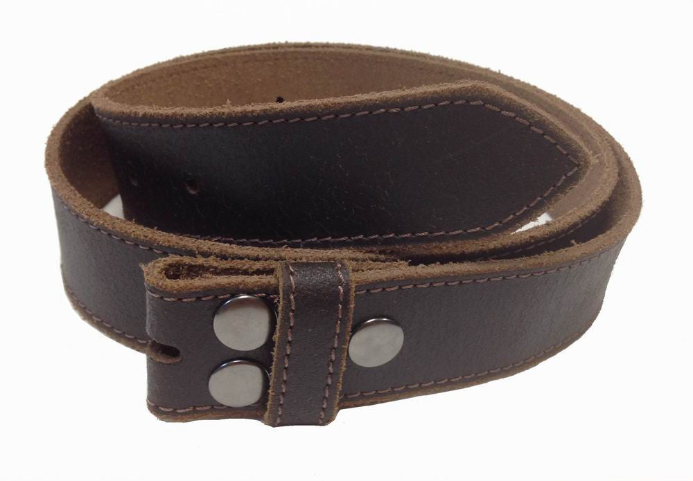 Wholesale Vintage Distressed Genuine LEATHER SNAP ON BELT STRAP Brown – www.waterandnature.org