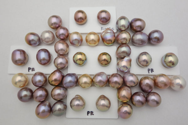 Giant Edison freshwater pearls with insane colors