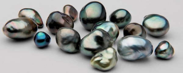 Provoked baroque Tahitian pearls