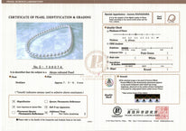 7.5-8.0 mm Hanadama Akoya Strand - PSL Certificate S-739074 white gold tiffany style clasp