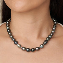 8.3-10.4 mm AA+/AAA Tahitian Baroque Pearl Necklace Strand