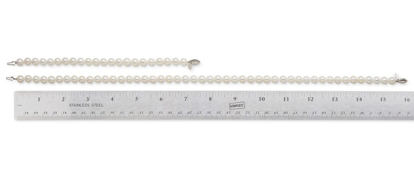 Measuring pearl strands and bracelets