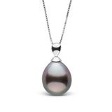 Dew Collection 10.0-11.0 mm Tahitian Drop Pearl Pendant on model
