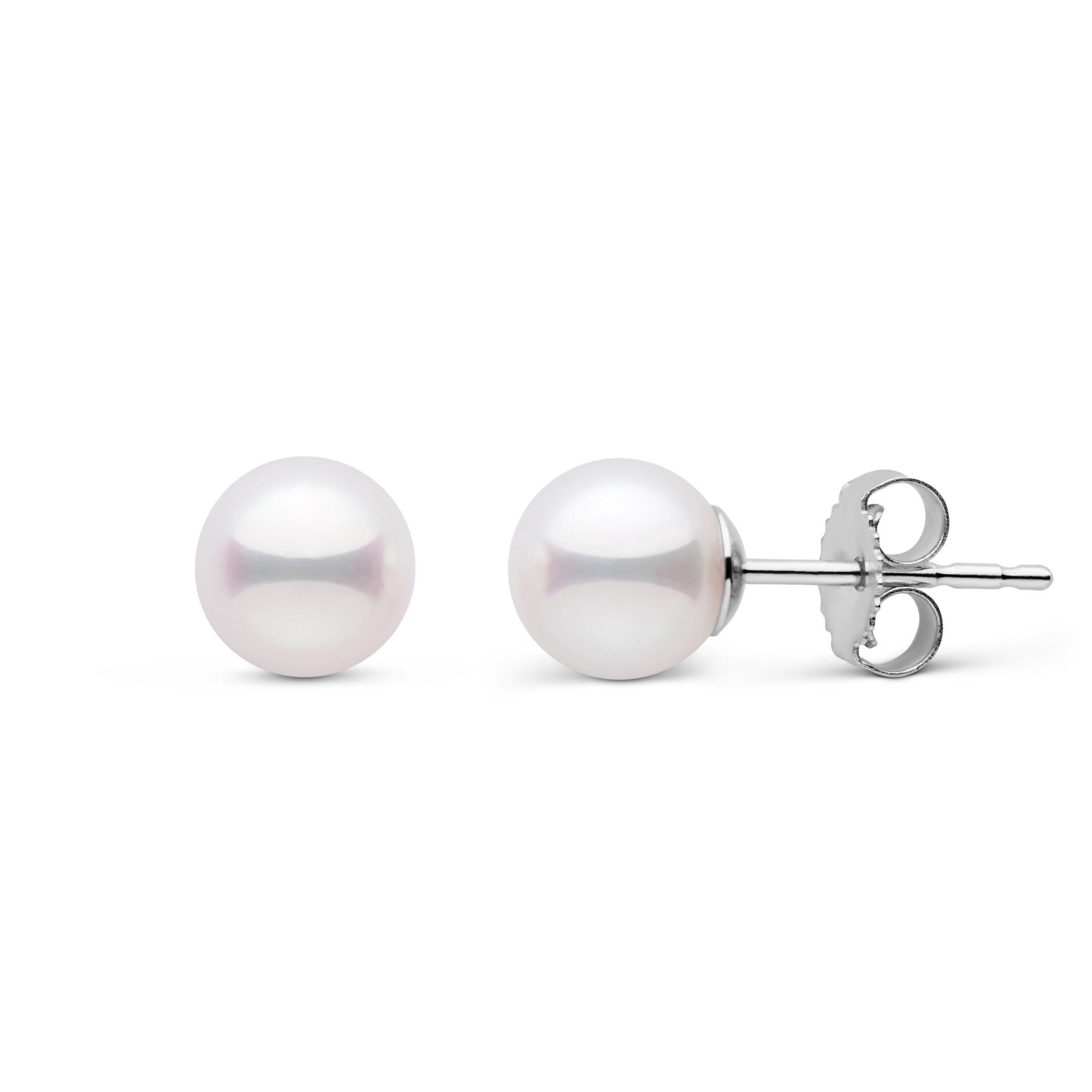 akoya pearl earrings white gold