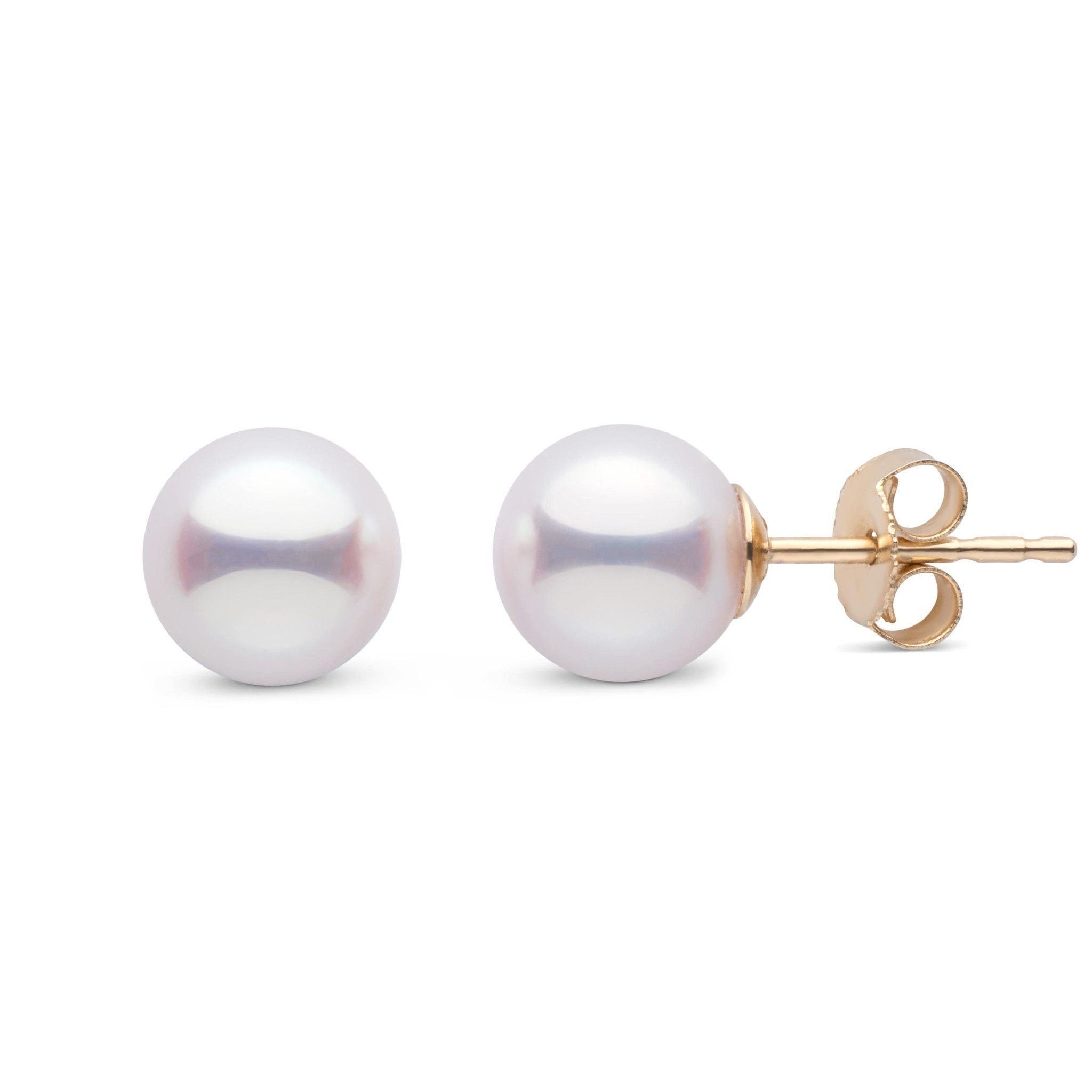 Hanadama Akoya Pearl Necklace  Akoya pearls  cultured pearls  white  pearls  saltwater pearls  pearls of Japan  Netpearlscouk