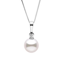 8.0-8.5 mm Akoya Pearl and Diamond Aspire Collection Pendant yellow gold