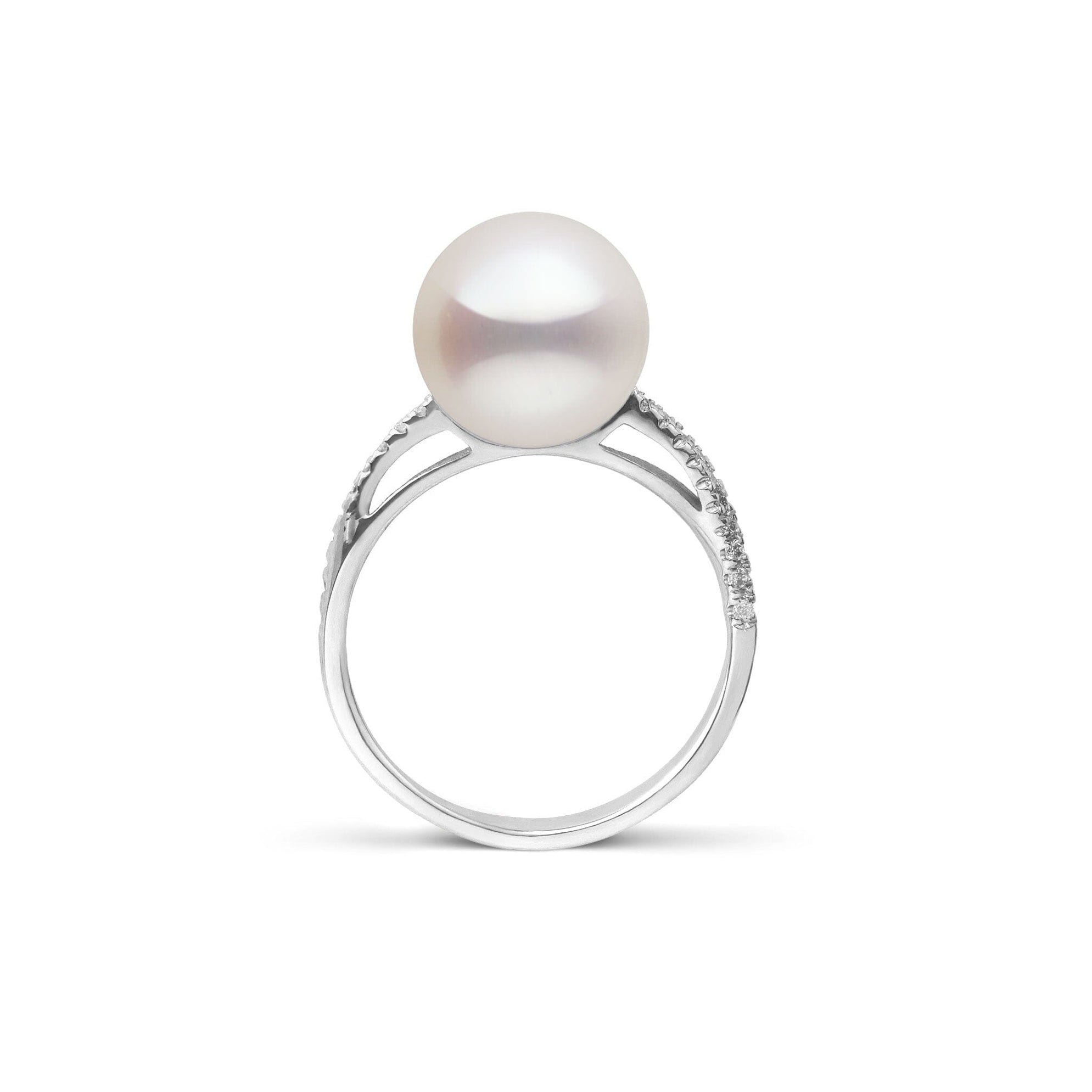 Mikimoto South Sea Pearl Rose Gold Diamond Flower Bypass Ring