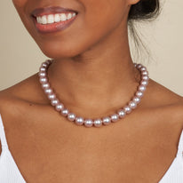 9.7-11.5 mm Seashell Pink Edison Freshwater Pearl Necklace