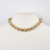 12.0-14.4 mm AA+ Golden South Sea Baroque Pearl Necklace