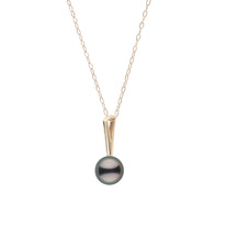 Petite Bar Collection 8.0-9.0 Tahitian Pearl Pendant White Gold