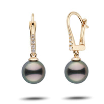 Allure Collection Tahitian 9.0-10.0 mm Pearl & Diamond Dangle Earrings white gold