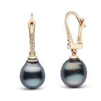 Allure Collection Tahitian Baroque 10.0-11.0 mm Pearl & Diamond Dangle Earrings white gold