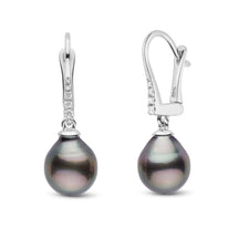 Allure Collection Tahitian Drop 8.0-9.0 mm Pearl & Diamond Dangle Earrings yg
