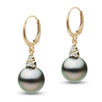 Always Collection Tahitian 10.0-11.0 mm Pearl and Diamond Earrings wg