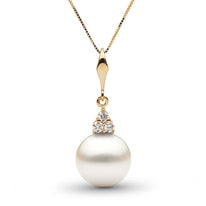 Always Collection White 10.0-11.0 mm South Sea Pearl and Diamond Pendant wg