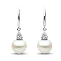 Always Collection White South Sea 10.0-11.0 mm Pearl and Diamond Earrings yg