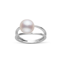 Bridge Collection 8.5-9.0 mm Akoya Pearl Ring yellow gold front