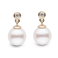 Brilliant Collection Akoya 7.5-8.0 mm Pearl & Diamond Earrings white gold