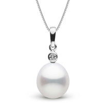 Brilliant Collection Drop White 11.0-12.0 mm South Sea Pearl and Diamond Pendant rg