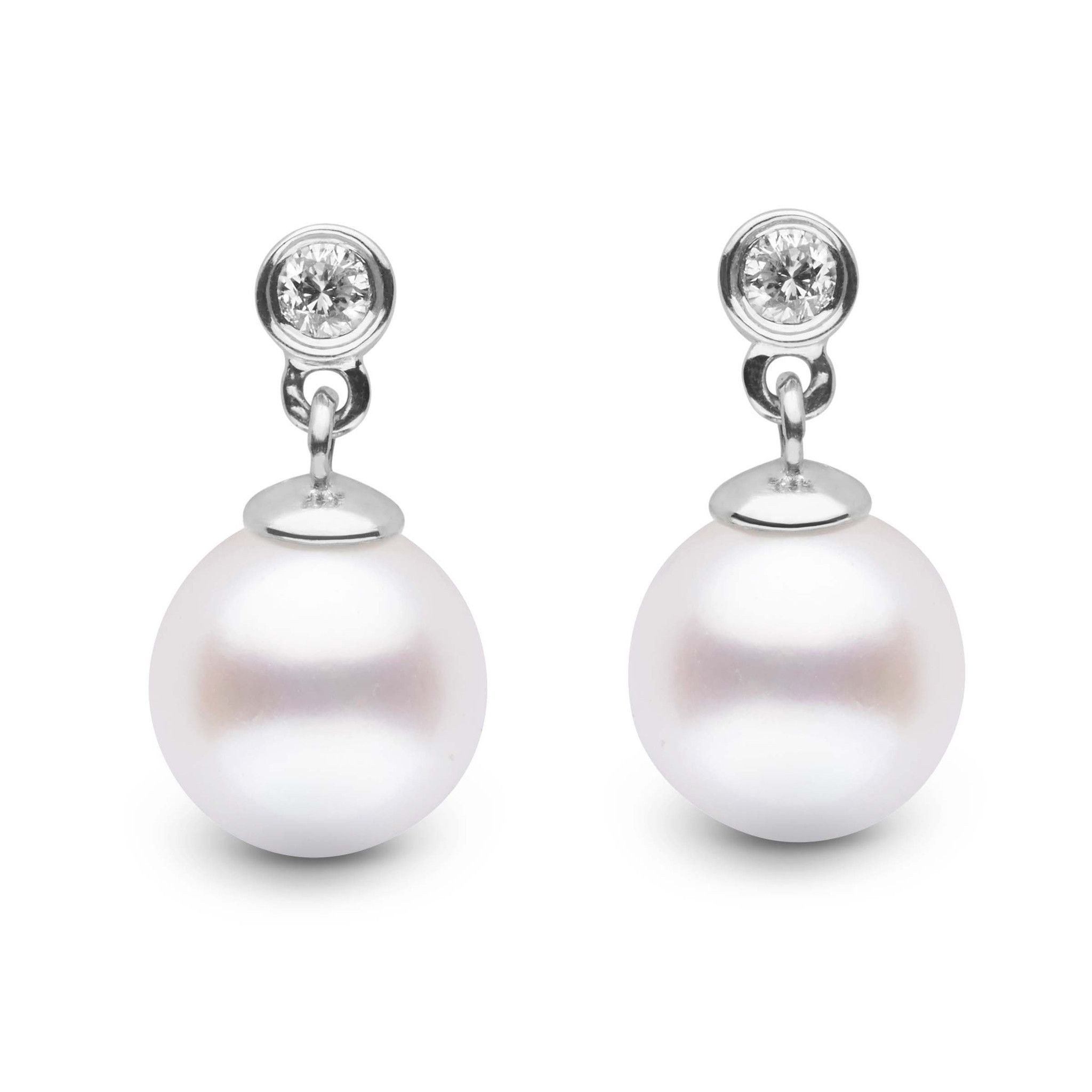 Brilliant Collection White Freshadama 7.5-8.0 mm Pearl & Diamond Earri