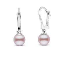 Classic Collection Lavender Freshadama Freshwater 7.5-8.0 mm Pearl Dangle Earrings Rose gold