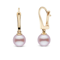 Classic Collection Lavender Freshadama Freshwater 8.5-9.0 mm Pearl Dangle Earrings white gold