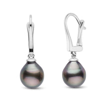 Classic Collection Tahitian Drop 8.0-9.0 mm Pearl Dangle Earrings yellow gold