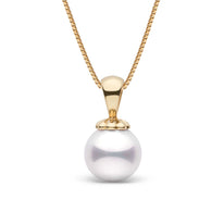Classic Collection White 8.5-9.0 mm AAA Akoya Pearl Pendant white gold